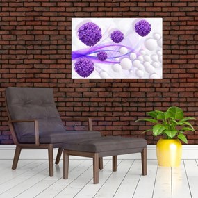 Obraz - Bilă, bile mici, flori (90x60 cm)