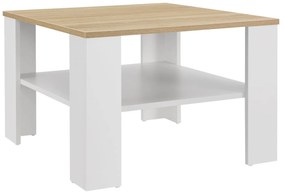 Juskys Masuta de cafea 60x60cm - alb/lemn