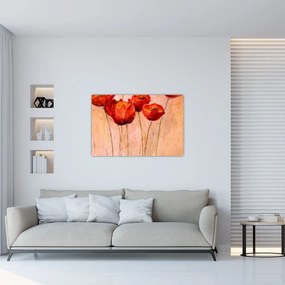 Tablou - Lalele roșii (90x60 cm)