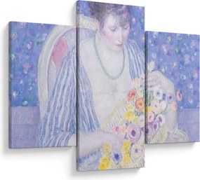Tablou - Frederick Carl Frieseke, The Basket of Flowers, reproducere (90x60 cm)