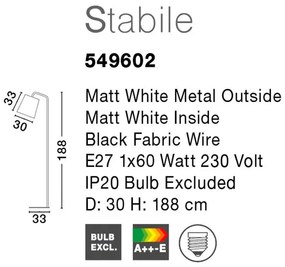 Lampadar / Lampa de podea design modern Stabile alb NVL-549602