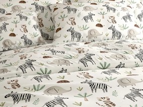 Lenjerie de pat din bumbac JUNGARI crem Dimensiunile lenjeriei: 70 x 90 cm | 140 x 200 cm