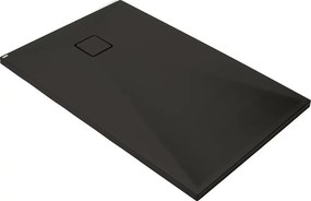 Cadita de dus dreptunghiulara Deante Correo din granit negru 90x70 cm