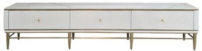 Comoda TV Violino alb/auriu L200 cm