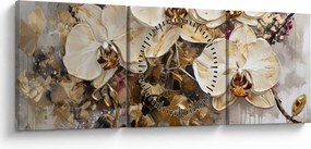 Tablou - Orhidee (cu ceas) (90x30 cm)