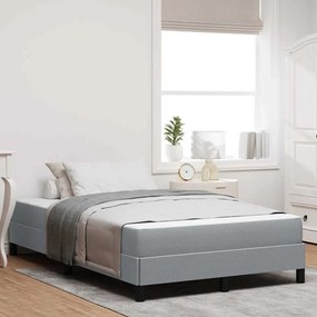 vidaXL Pat cu arcuri Altele Gri deschis 120 x 190 cm țesătură