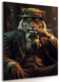 Tablou animal gangster tigru