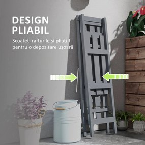 Suport de plante din lemn Outsunny , suport pentru ghivece | Aosom Romania
