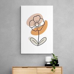 Tablou floare minimalistă pe fundal alb No4