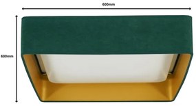 Brilagi-LED Corp de iluminat LED dimabil VELVET SQUARE/36W/230V Wi-Fi Tuya+telecomandă, verde