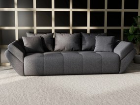 Canapea extensibilă dumonde cu ladă de depozitare si sezut confortabil din spuma high-density, Berlin Enjoy Graphite 250x100 cm