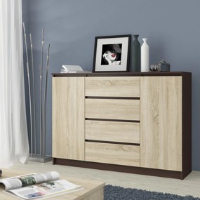 Comodă Keanu IV (wenge + stejar sonoma). 1069051