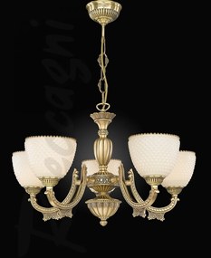 Candelabru din alama cu 5 brate design italian 7055