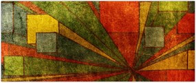 Tablou cu abstracție geometrică (120x50 cm)