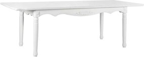 Masă lemn masiv alb dining extensibilă Elizabeth 190/, 240 × 100 × 80 cm