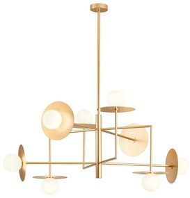 Redo 01-2735 - Candelabru pe tijă PLATO 8xG9/10W/230V auriu