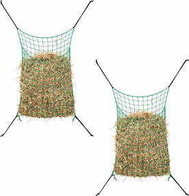 vidaXL Plase pentru fân, 2 buc, verde, dreptunghiulară, 200x120 cm, PP