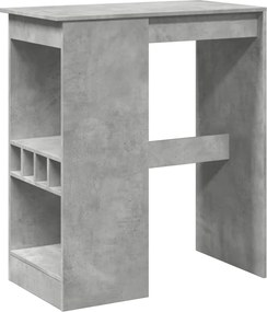 vidaXL Masă de bar cu raft gri beton 90x47,5x103,5 cm lemn prelucrat