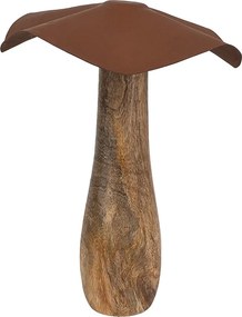 Decoratiune din lemn si metal, in forma de ciuperca, Ø20x25 cm, Mushroom