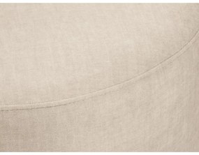 Puf din catifea Mazzini Sofas Debbie, ø 68 cm, bej