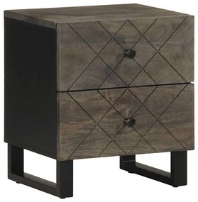 vidaXL Noptieră, negru, 40x33x46 cm, lemn masiv de mango