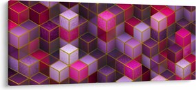 Tablou - Cuburi violet (120x50 cm)