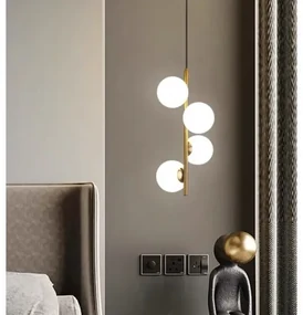 Lustra LED Pendul Elit's Imala, 4 Abajururi, bec G9 Gold