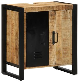 vidaXL Dulap de baie cu ușă Maro 55 x 35 x 60 cm Lemn masiv de mango