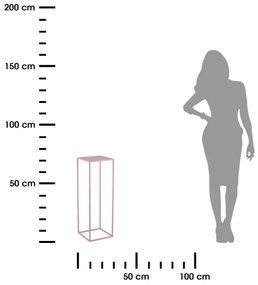 Suport de flori 70x24 cm roz