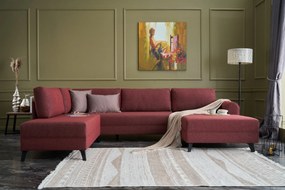 Canapea extensibilă de colț Belen - Claret Red