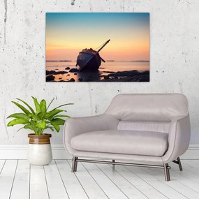 Tablou - Nava naufragiată (90x60 cm)