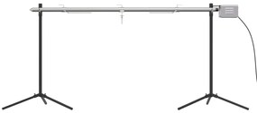 Grill automat cu motor din otel inoxidabil, 150x46,5x82,5 cm, otel inoxidabil