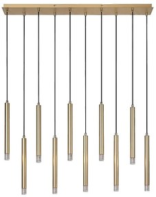 Lustră pe cablu Rabalux 72365 RAMIRA 10xG9/5W/230V auriu