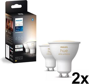 SET 4x Bec LED dimabil Philips Hue WHITE AMB. GU10/4,2W/230V 2200-6500K