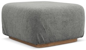 Taburet modular gri cu tapițerie din țesătură bouclé Ailani – Makamii