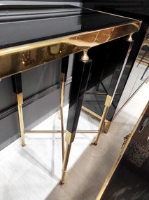 Consola Monaco negru/gold – H85 cm