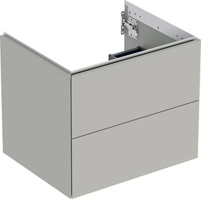 Dulap baza suspendat Geberit One greige mat 60 cm cu 2 sertare