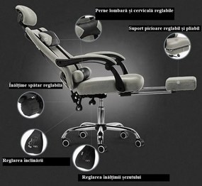RESIGILAT- Scaun birou SIB 8037, Gri