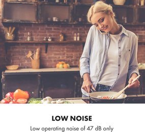 Klarstein Balzac Silent 60, hotă, 250 W, 3 niveluri de putere, 604 m³ / h, LED, EEK A