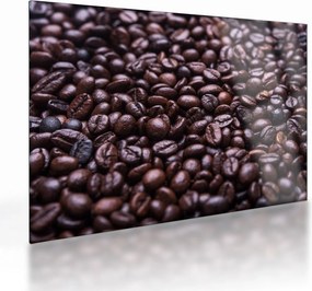 Tablou pe sticlă cu boabe de cafea (70x50 cm)