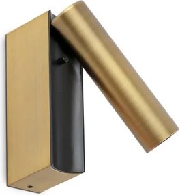 Aplica cu reader LED directionabil stil minimalist CRONOS bronz