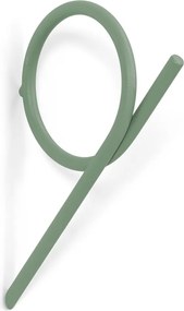 Cârlig verde prăfuit de montat pe perete din oțel Tuba S – Spinder Design