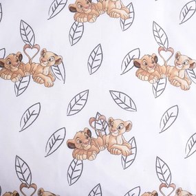 Lenjerie de pat pentru copii galben-deschis din bumbac pentru pătuț 100x135 cm Lion King "Best Friends" – Jerry Fabrics