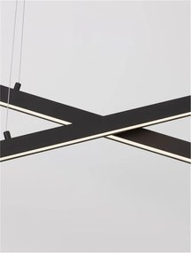 Lustra LED suspendata design modern X-LINE neagra