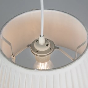 Lampă suspendată retro albă 35 cm - Plisse