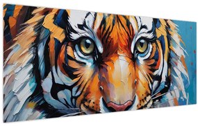 Tablou - Vedere a unui tigru, pictură (120x50 cm)