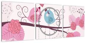 Tablou - Timpul de iubire (cu ceas) (90x30 cm)