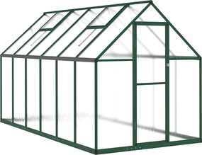 vidaXL Sere cu cadru de bază, verde, 334x169x195 cm, aluminiu