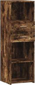vidaXL Dulap înalt, stejar fumuriu, 40x42,5x124 cm, lemn prelucrat