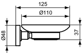 Savoniera Ideal Standard IOM negru mat